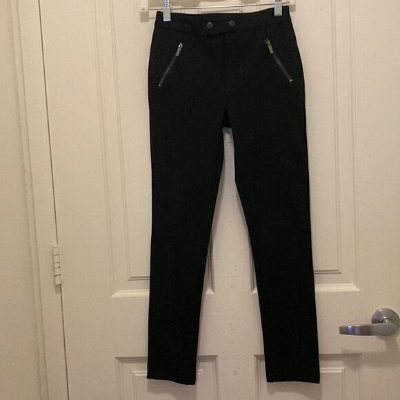 Habitual Kids Black Stretch Slim Leg Pants with Zipper Accents. Size 12. - Picture 1 of 8